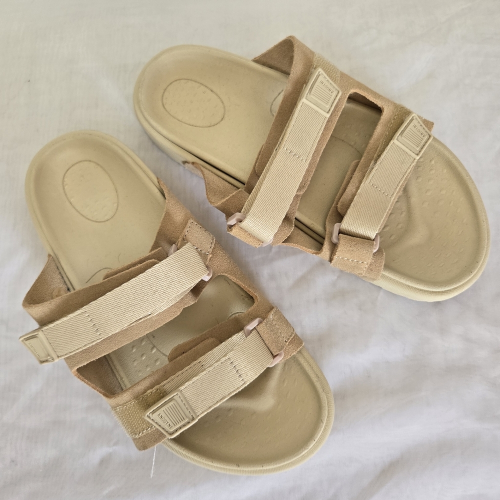 Anodyne Tan Adjustable Two Strap Sandal - Picture 6 of 13